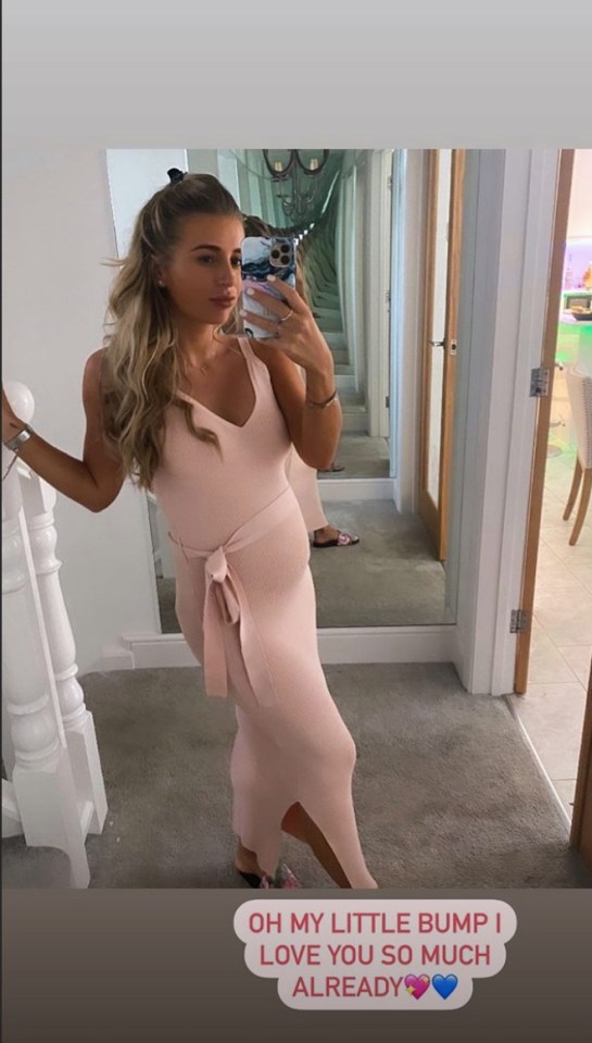 Love Island winner, Dani Dyer, 24, gushed about her growing baby bump