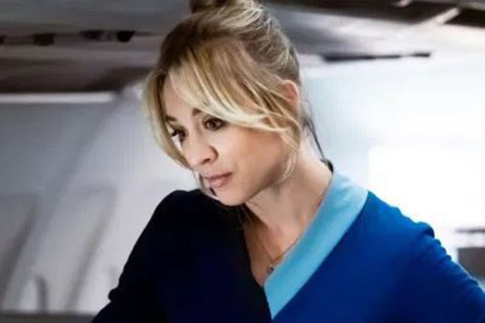 Kaley plays the lead role of Cassie in The Flight Attendant