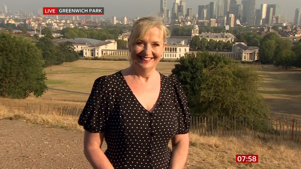 Carol Kirkwood was left red-faced after saying she had seen ‘lots of doggers’ during a weather broadcast on the BBC