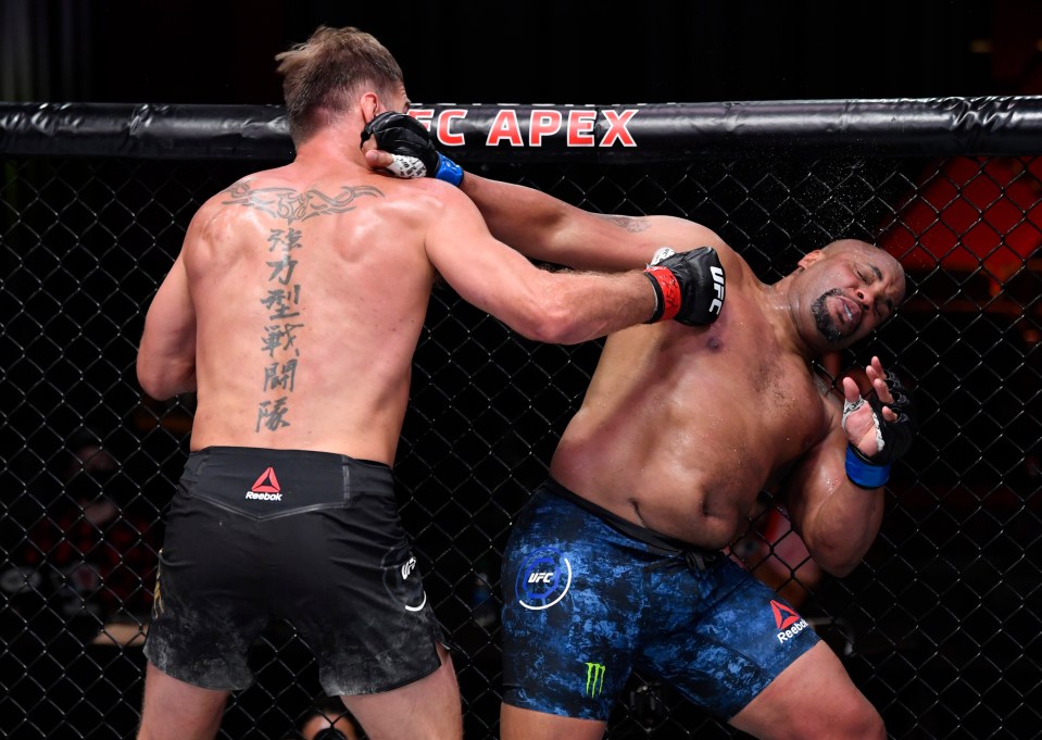 Miocic floored Cormier in round two 