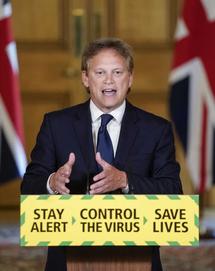 Grand Shapps announced the new rule change yesterday giving travellers just 40 hours notice