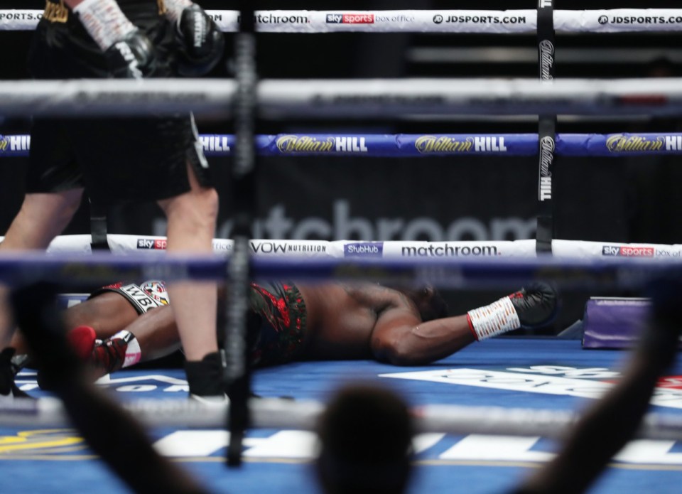 Whyte was left out cold on the canvas 