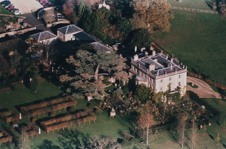 A view of Highgrove House from above