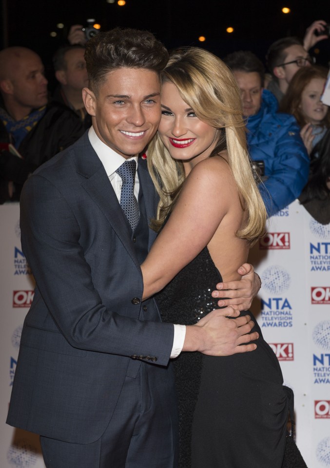 Sam with then-fiancé Joey Essex at the National Television Awards in 2013