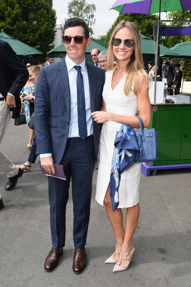 Rory McIlroy and wife Erica Stoll attend Wimbledon in 2018