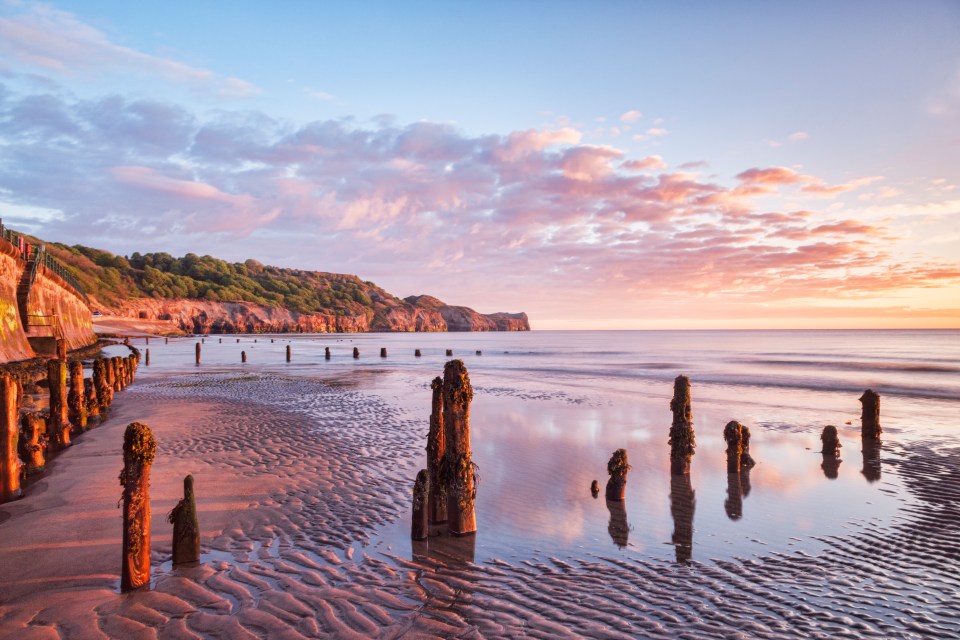 Enjoy beautiful sunrises at the stunning Sandsend Beach