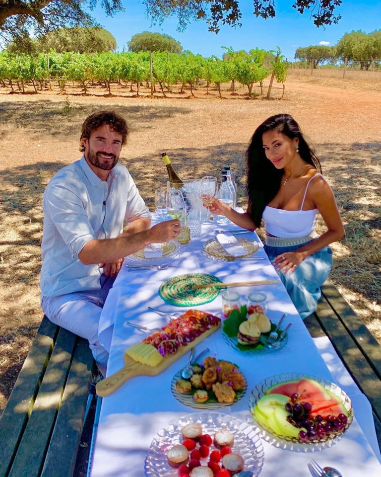  Their Instagram posts show them enjoying a huge feast with wine