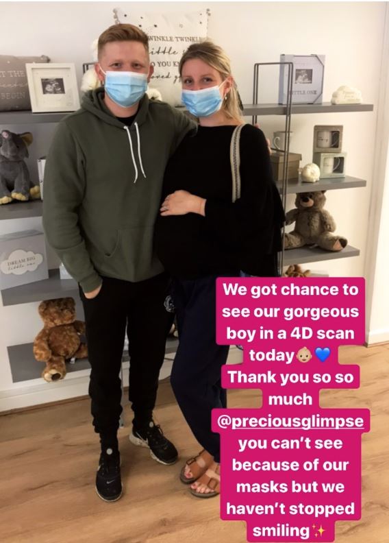 The couple found out they are having a baby boy