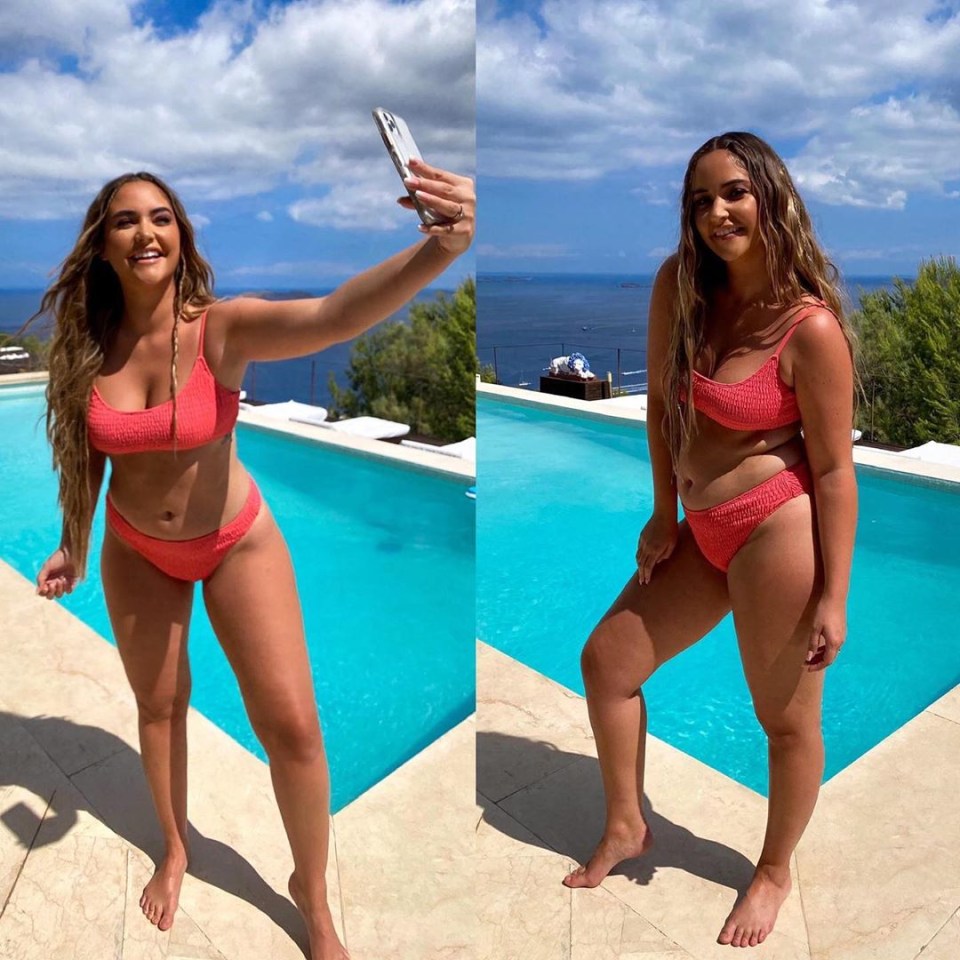 Jacqueline is happy and confident with her body in a bikini 