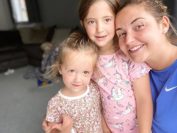 Jacqueline stayed at home with their daughters Mia and Ella