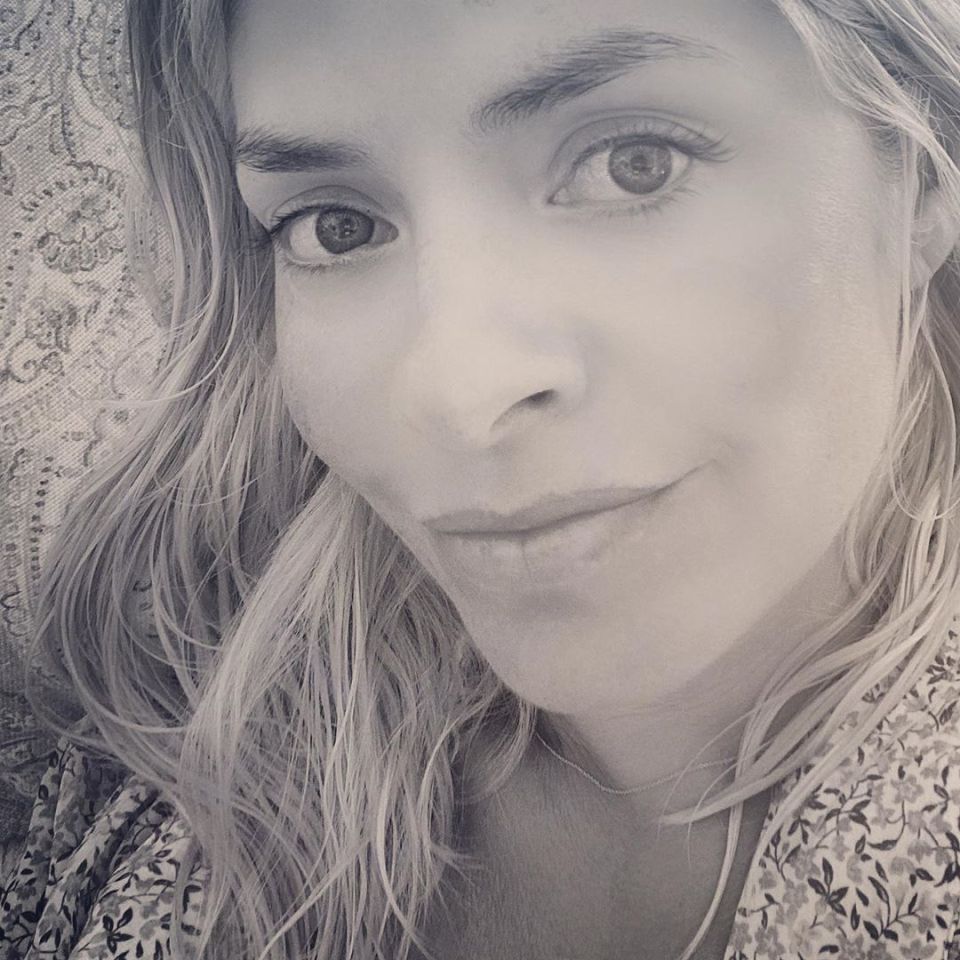 Holly shared this black and white selfie earlier in the week