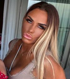 Katie Price fired back at a troll who accused her of lying about her broken feet