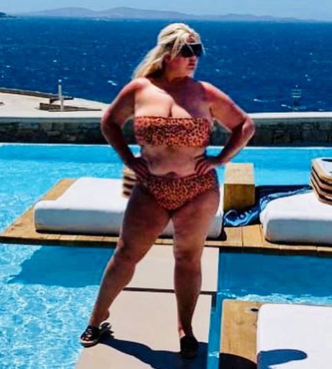 The GC recently displayed her three-stone weight loss while on holiday in Mykonos