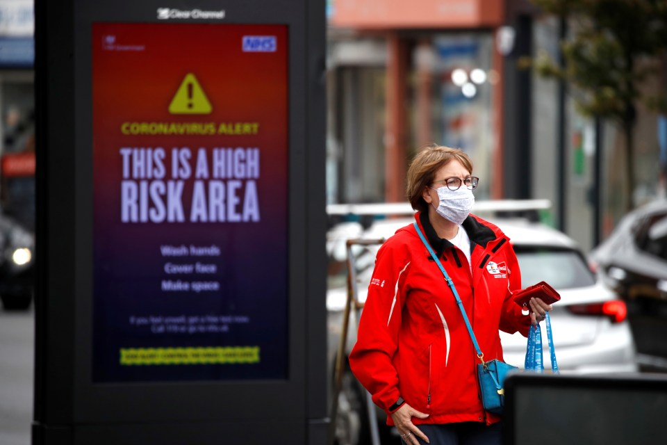 Strict rules are also in place in Greater Manchester, where signs warn residents of 'high risk' areas