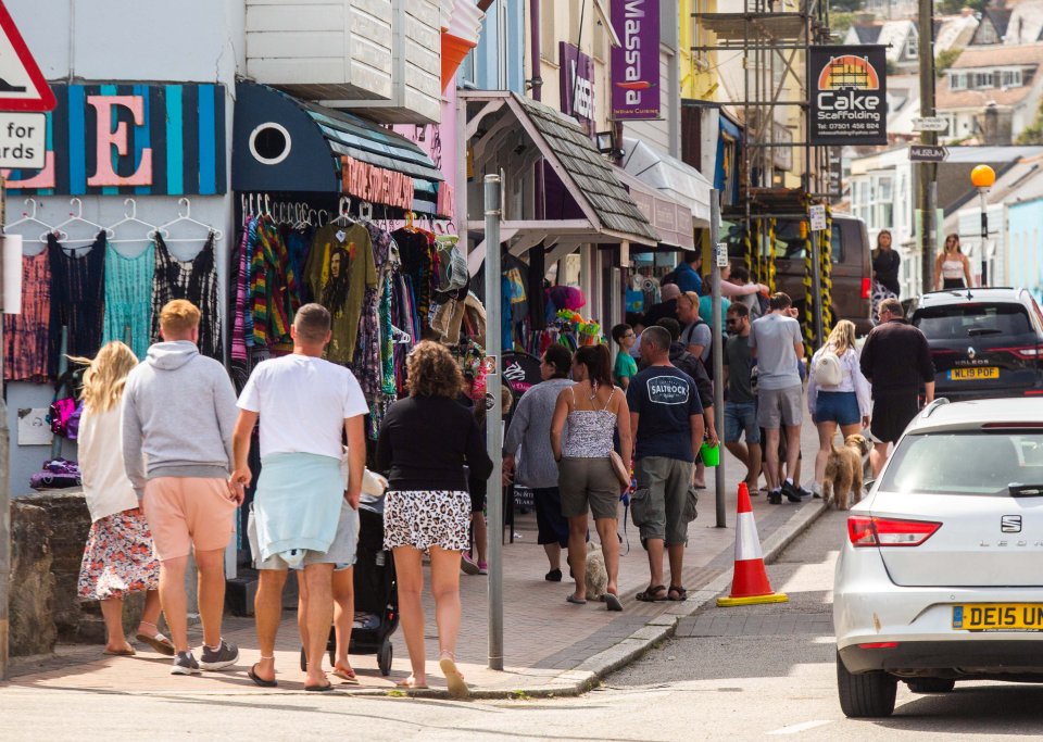 Crowded streets in Cornwall amid fears of a local lockdown