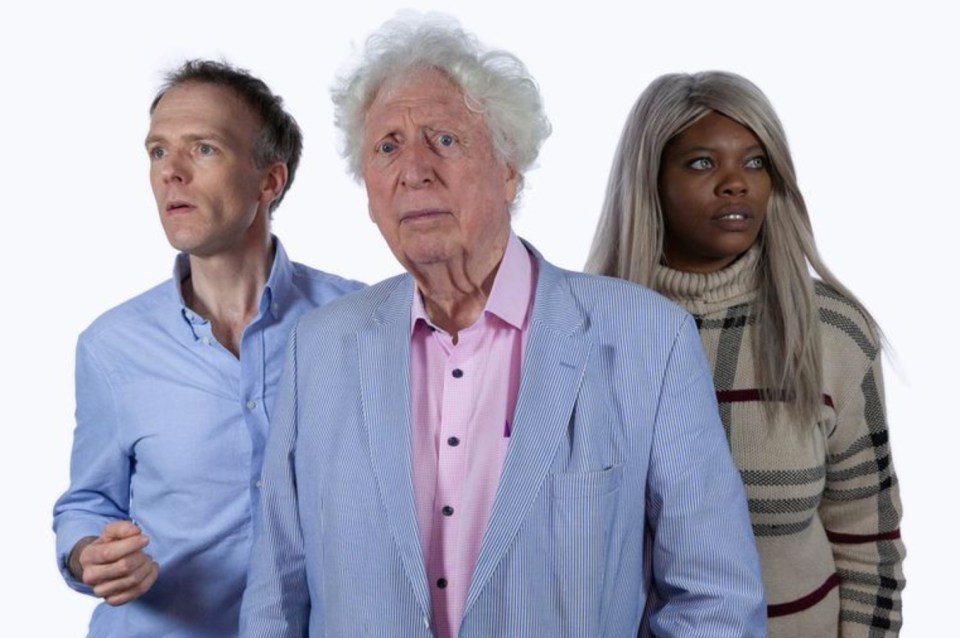 Tom Baker, centre, will be joined by Eleanor Crooks as new companion Naomi Cross