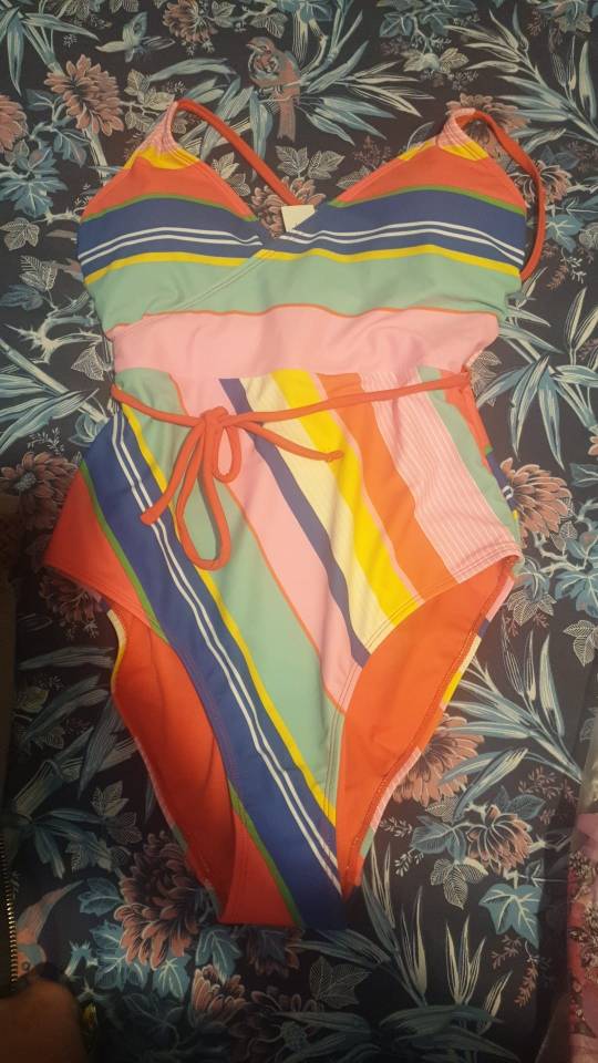 This colourful swimsuit was down from £35 to just £9.50