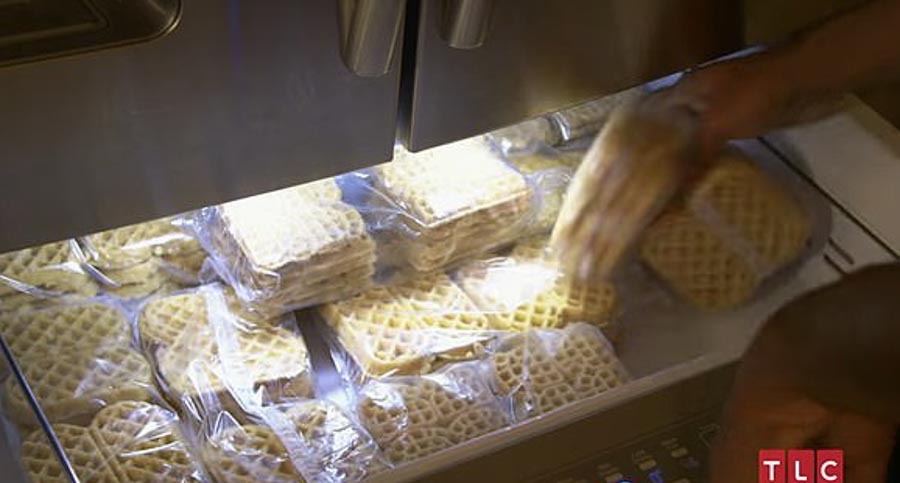 The family get through 15 packets of waffles every week