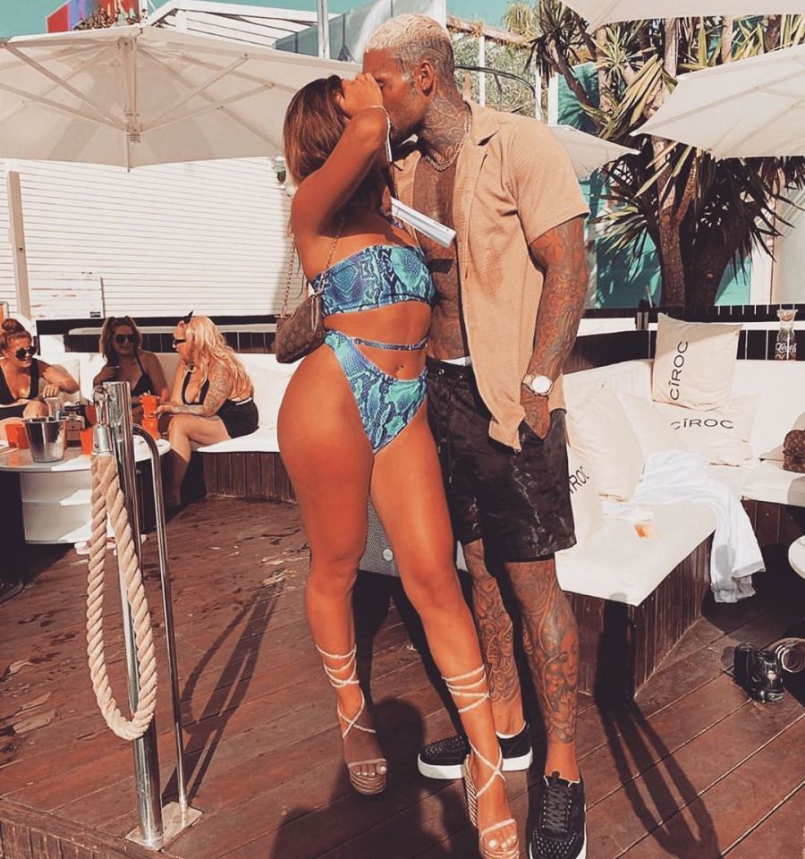 Callum Izzard has taken to Instagram to share a snap kissing girlfriend Lauren Warren