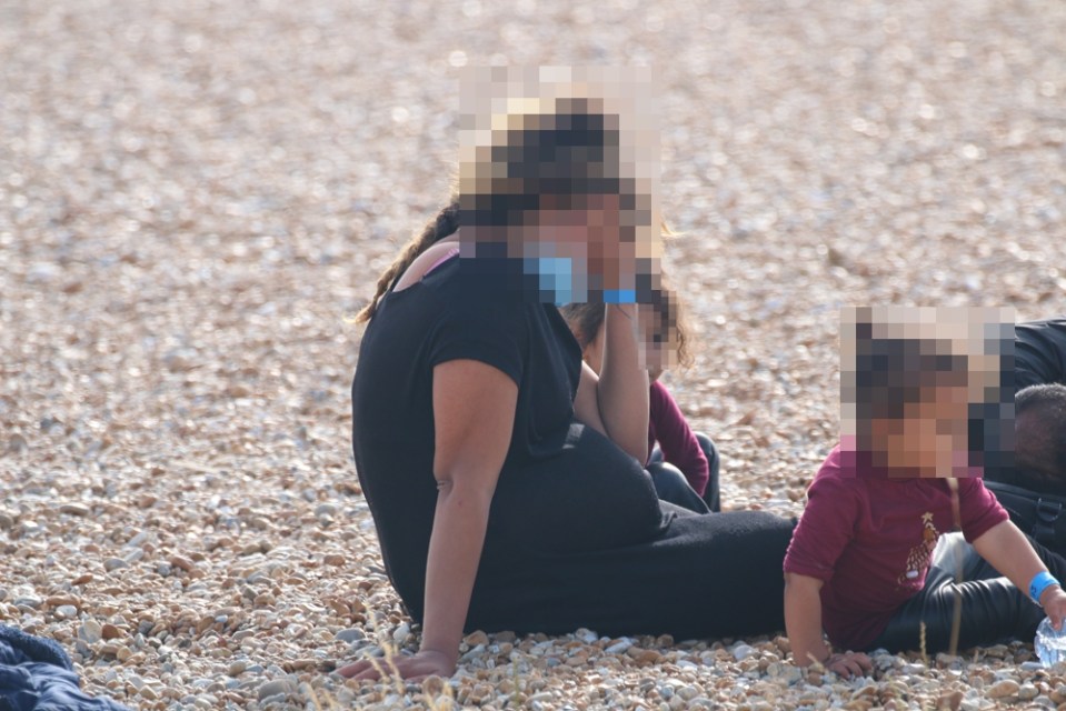 A woman, reported to be eight months pregnant, landed on the Kent coast earlier in the week