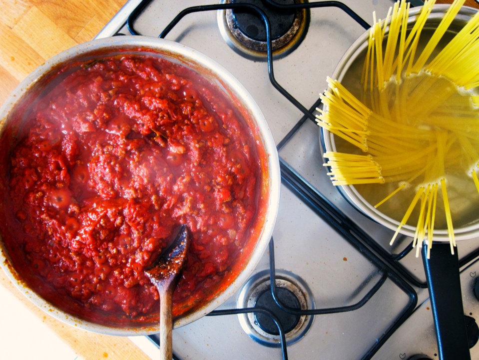 Make your own sauces by blending veggies with tinned ­tomatoes instead