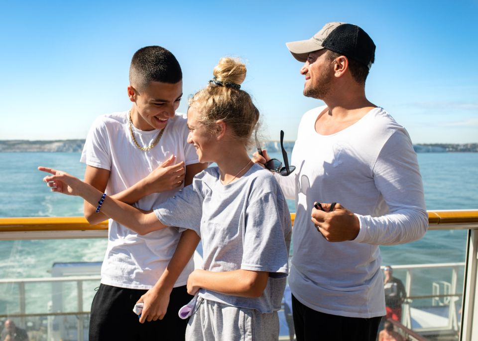 Peter took his teens on a ferry to France recently