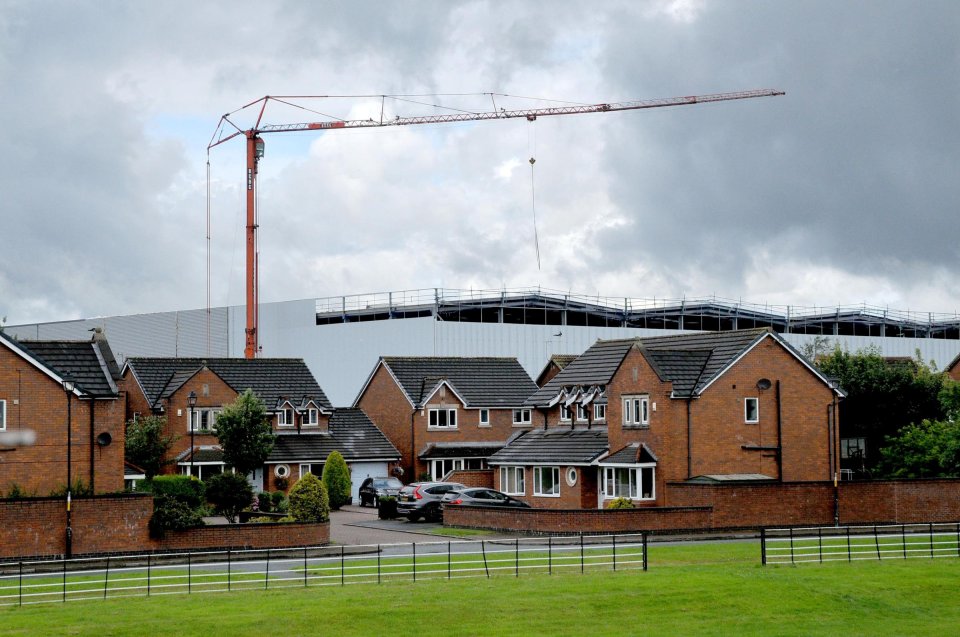 Homeowners in Westbrook in Warrington, Cheshire, are irate after a 60ft high 'monstrosity' was built behind their houses