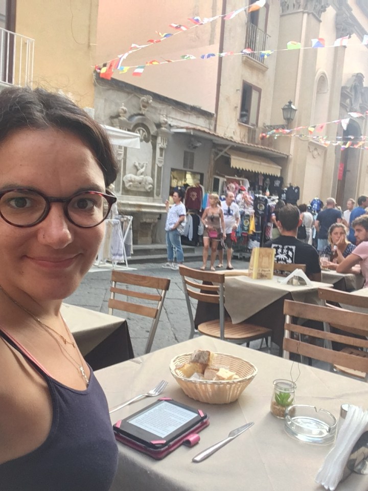 Anna enjoyed a meal on a budget in the town of Sorrento