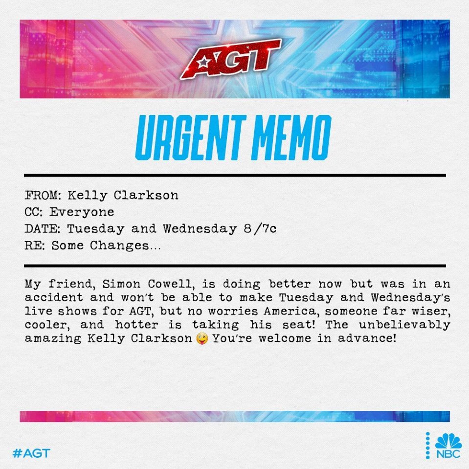 Kelly announced she would be replacing Simon in an 'urgent memo'