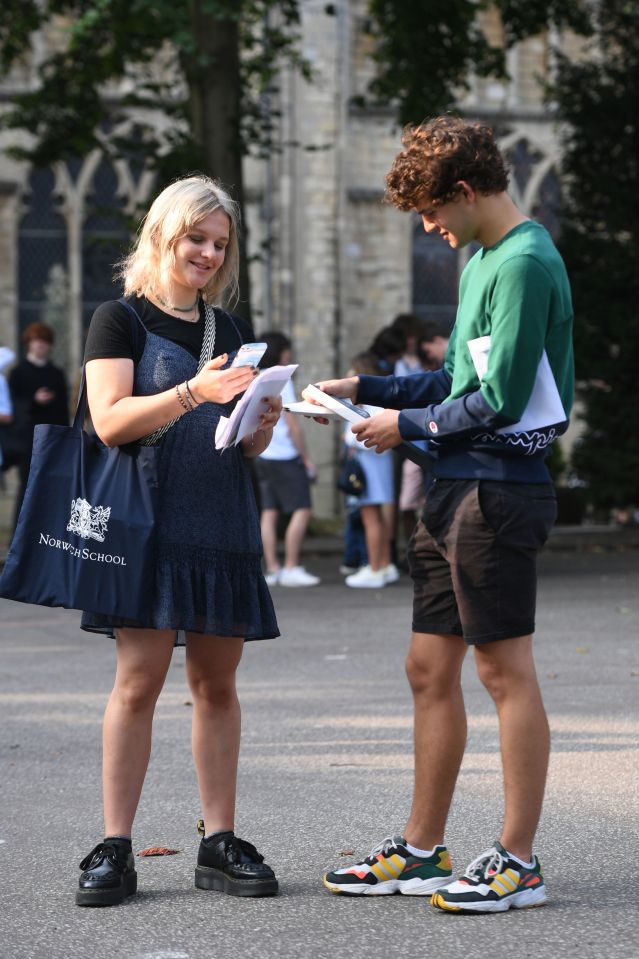 Twins Rosy and Teddy Valentine open their results this morning