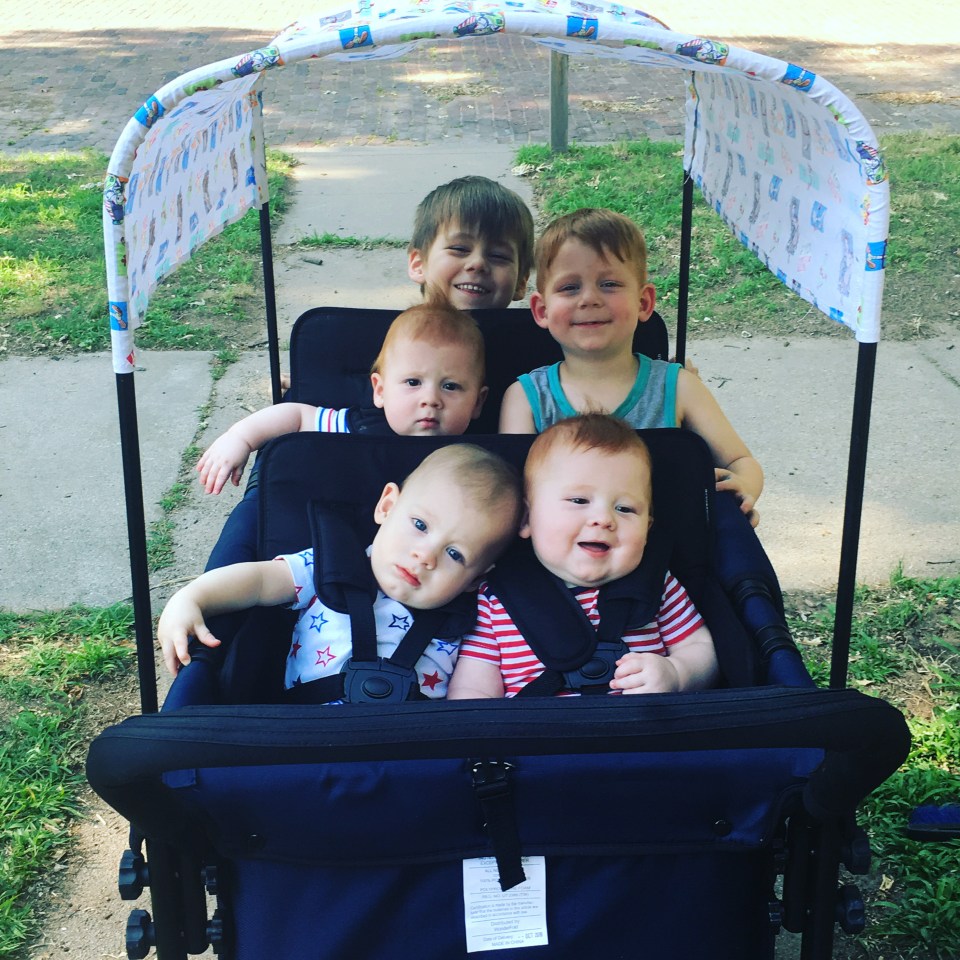 Britni and Chris had surprise triplets last year adding to their large family