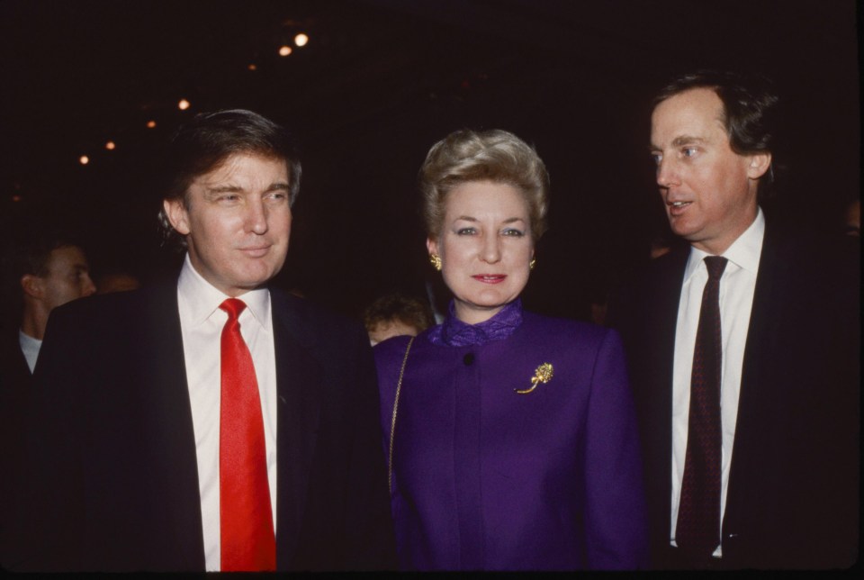  Donald Trump, left, with his sister Maryanne and brother Robert, right