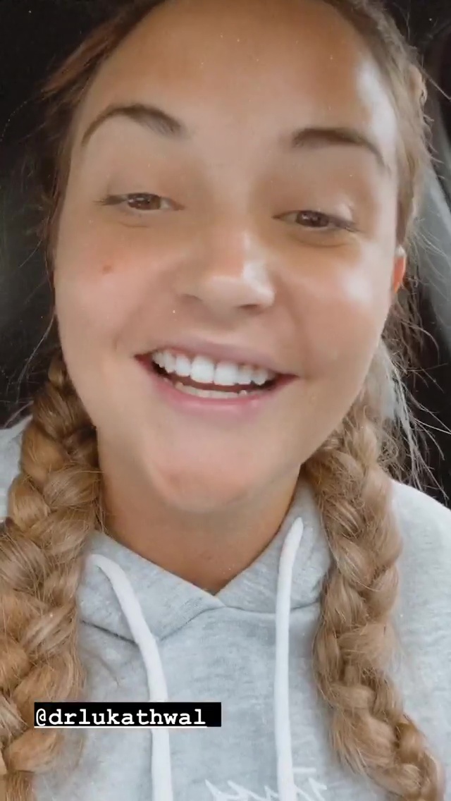 She couldn't stop smiling as she spoke to her fans on her Instagram story