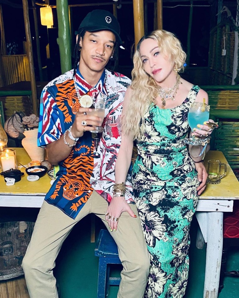 Madonna and her boyfriend, Ahlamalik Williams, celebrate her 62nd birthday