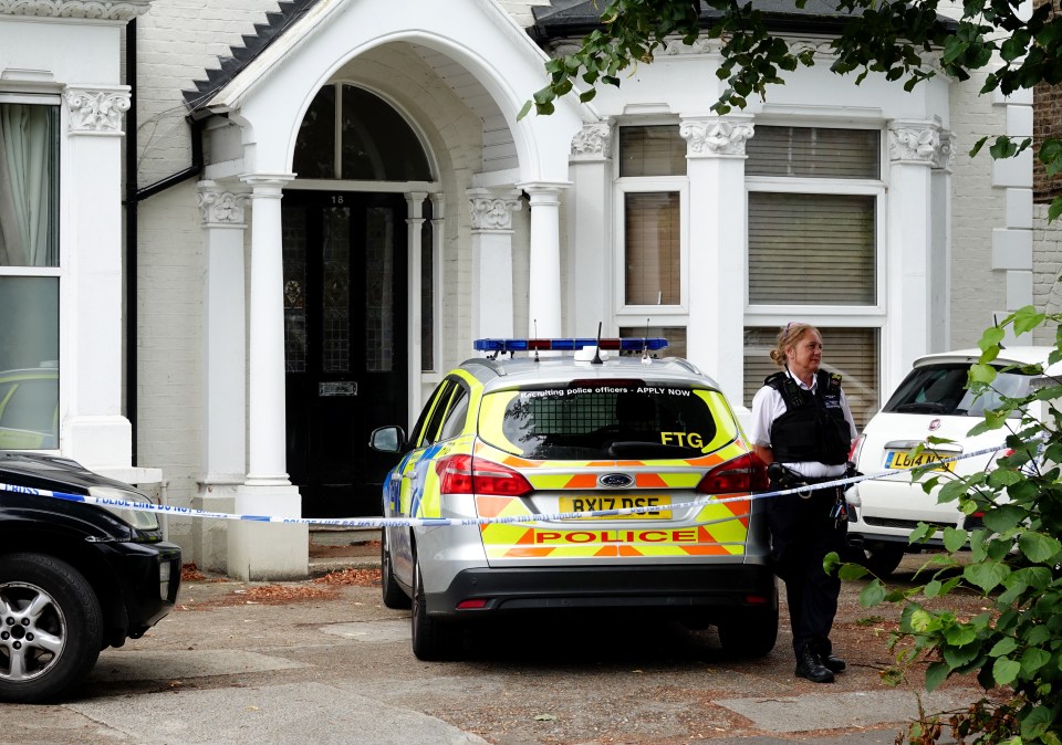 Police tape drawn across Olga's house in Acton, West London