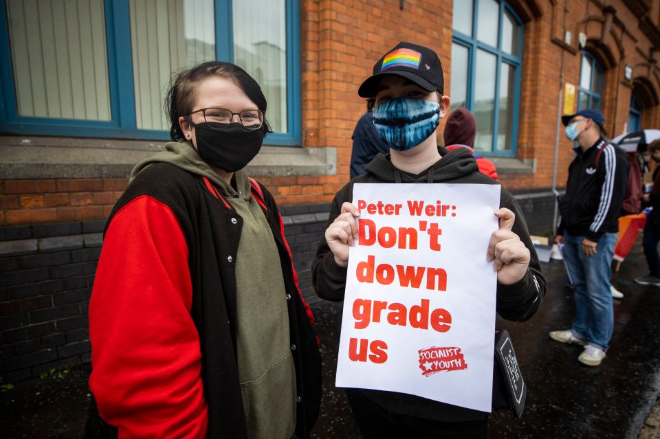 Students were protesting over the grading system 