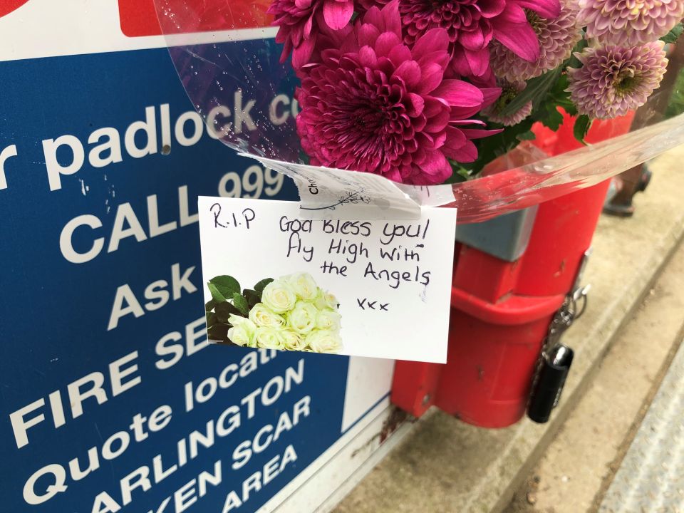 Flowers were left near the stretch of river where the 15-year-old got into difficulties