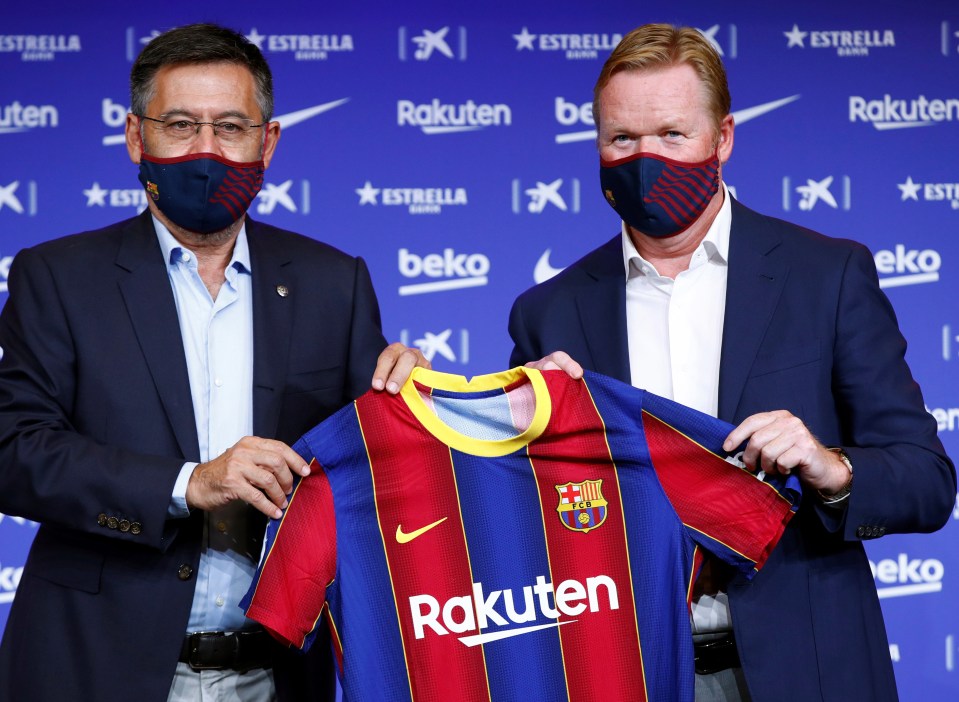 Koeman was brought in to replace Quique Setien by Josep Maria Bartomeu but both men are wanted out by supporters in order to keep Messi