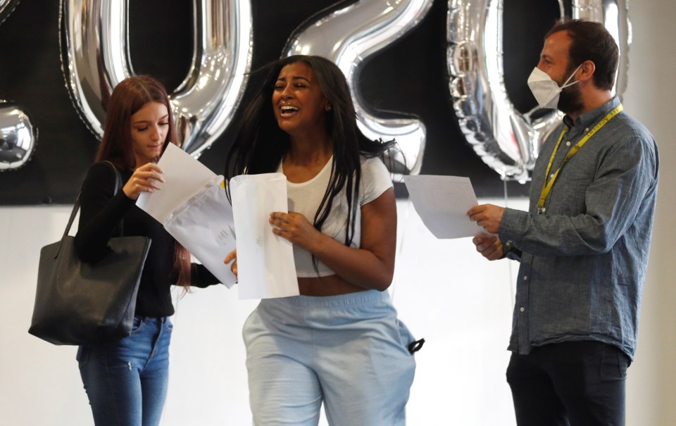 Students were elated with their GCSE results at Ark Academy in London