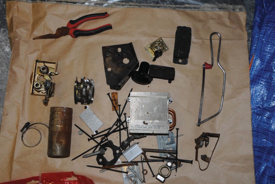 Bomb-making equipment the brothers kept in a Nissan Micra