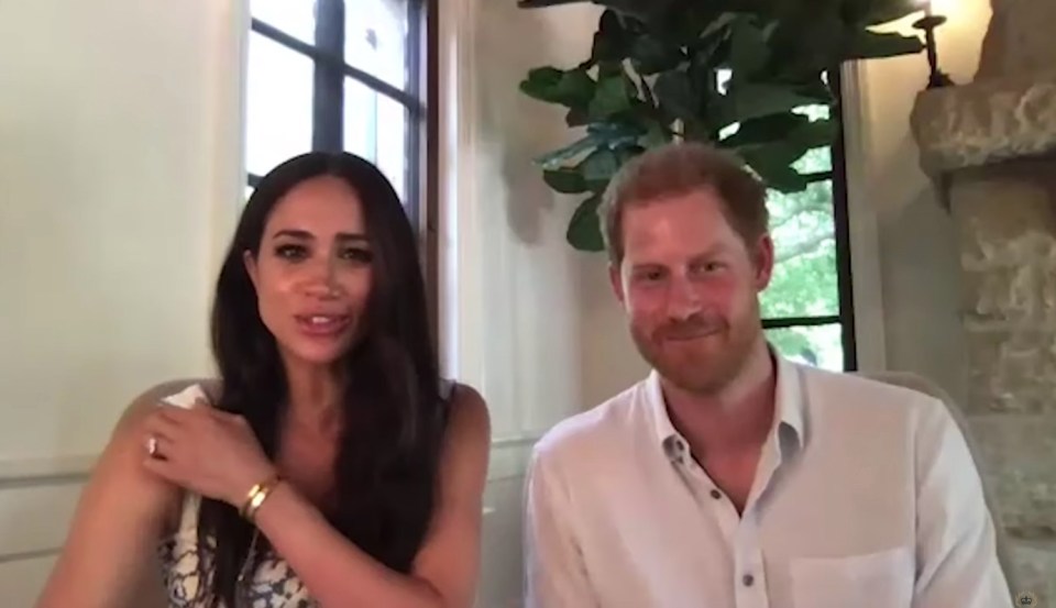 Meghan Markle and Prince Harry appeared on a video call with young leaders from the Queen's Commonwealth Trust - and it aired today on YouTube