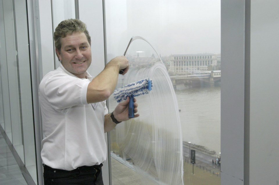 Terry ‘Turbo’ Burrows is the world’s fastest window cleaner – taking less than ten seconds to clean three