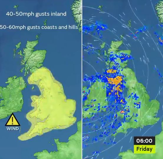 The Met Office has warned that wind speeds will be strong today