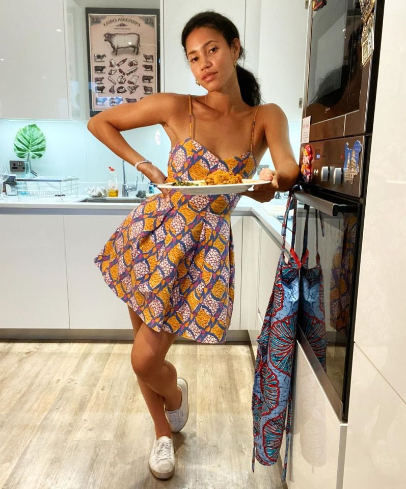 She uses the kitchen to get in touch with her Nigerian roots