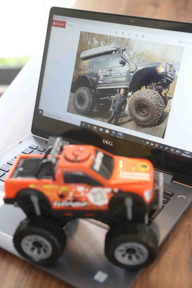 Monster truck-obsessed Ario nabbed his dad's laptop in March 