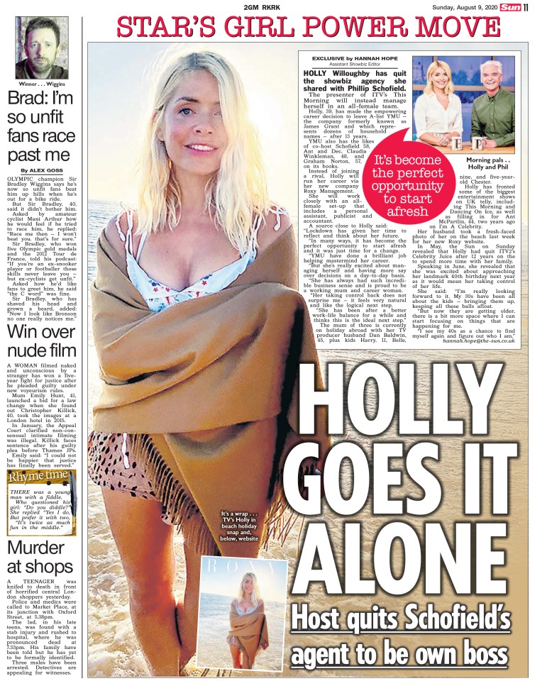 Holly recently quit her management agency YMU