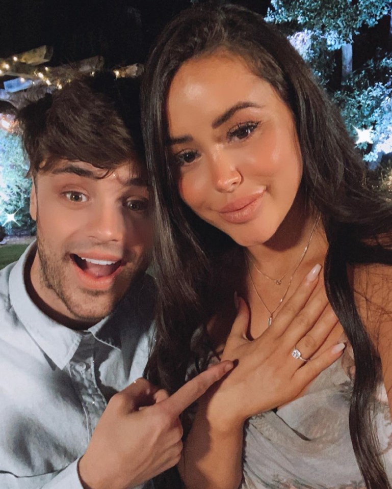 Marnie posted a picture with the ring asking: 'How did I get so lucky?'