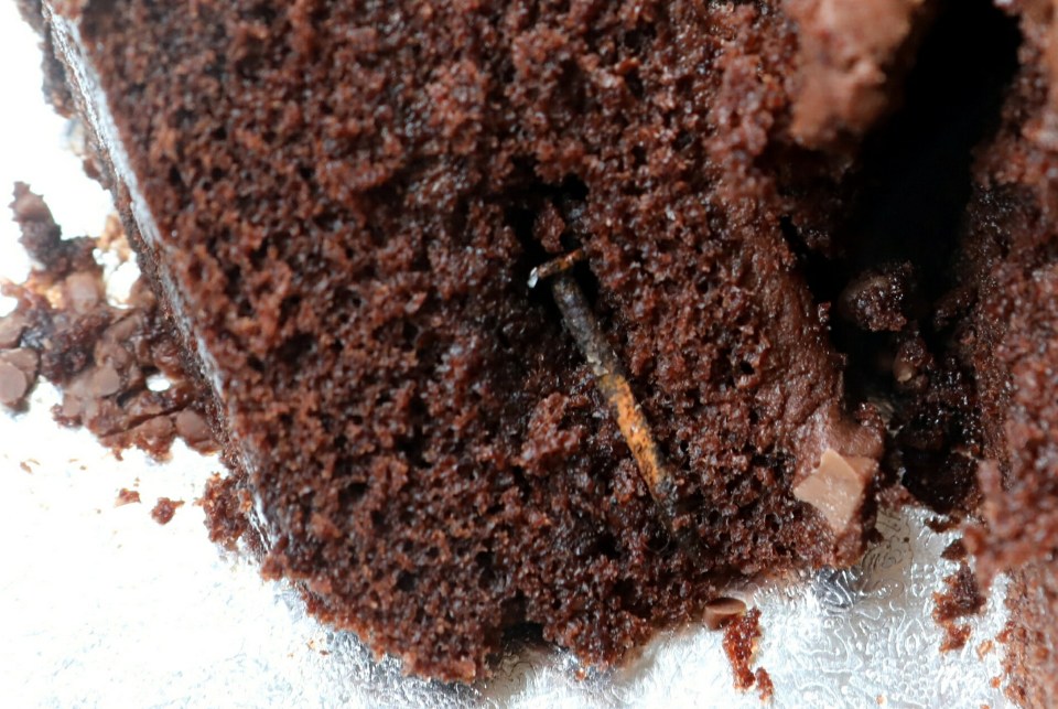 The rusty nail was found inside a Co-op Shooting Star chocolate cake