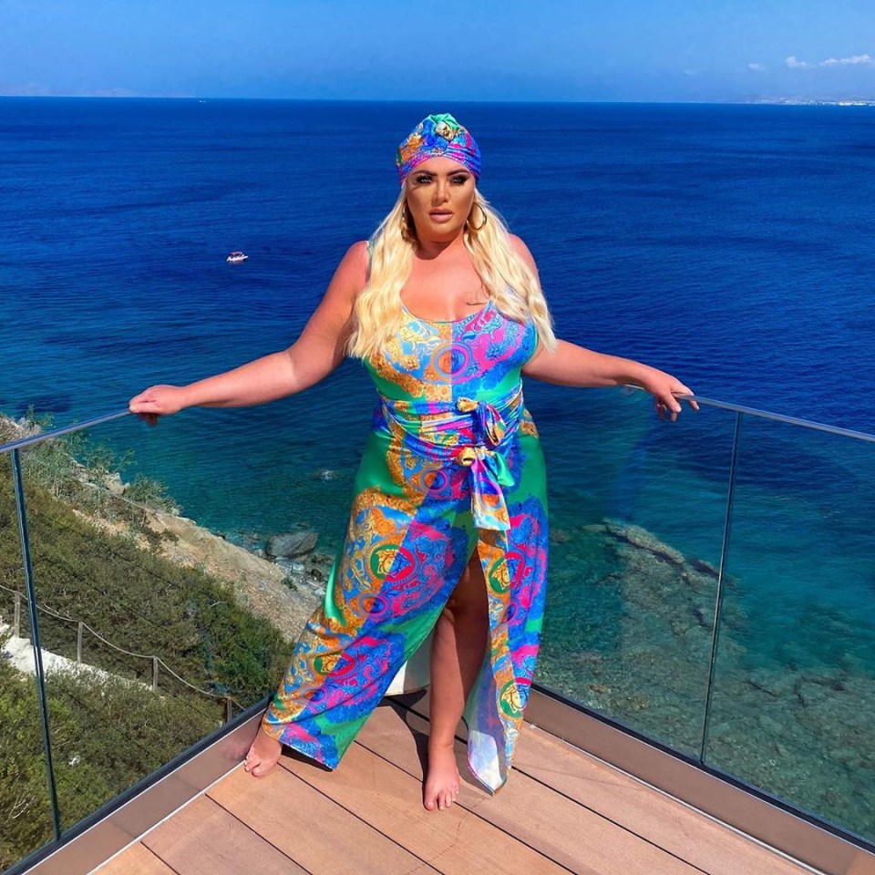 Gemma Collins has posted a super glam shot on Instagram whilst in Greece