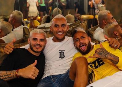 Mauro Icardi spent time with his PSG team-mates